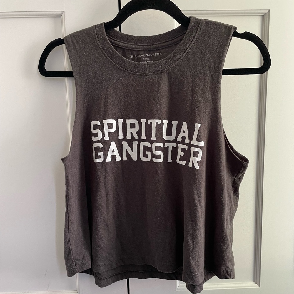 Spiritual Gangster tank. Gray. Size Small.